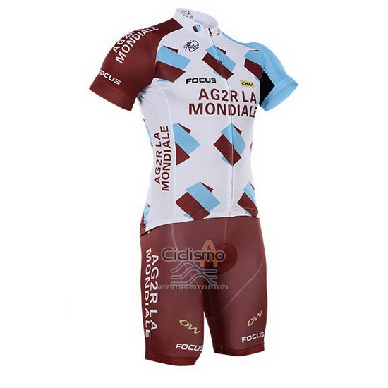 Ag2rla Ropa Ciclismo Culotte Corto 2016 Mangas Cortas Brown